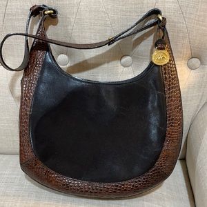Brahmin Black and Brown Shoulder Bag